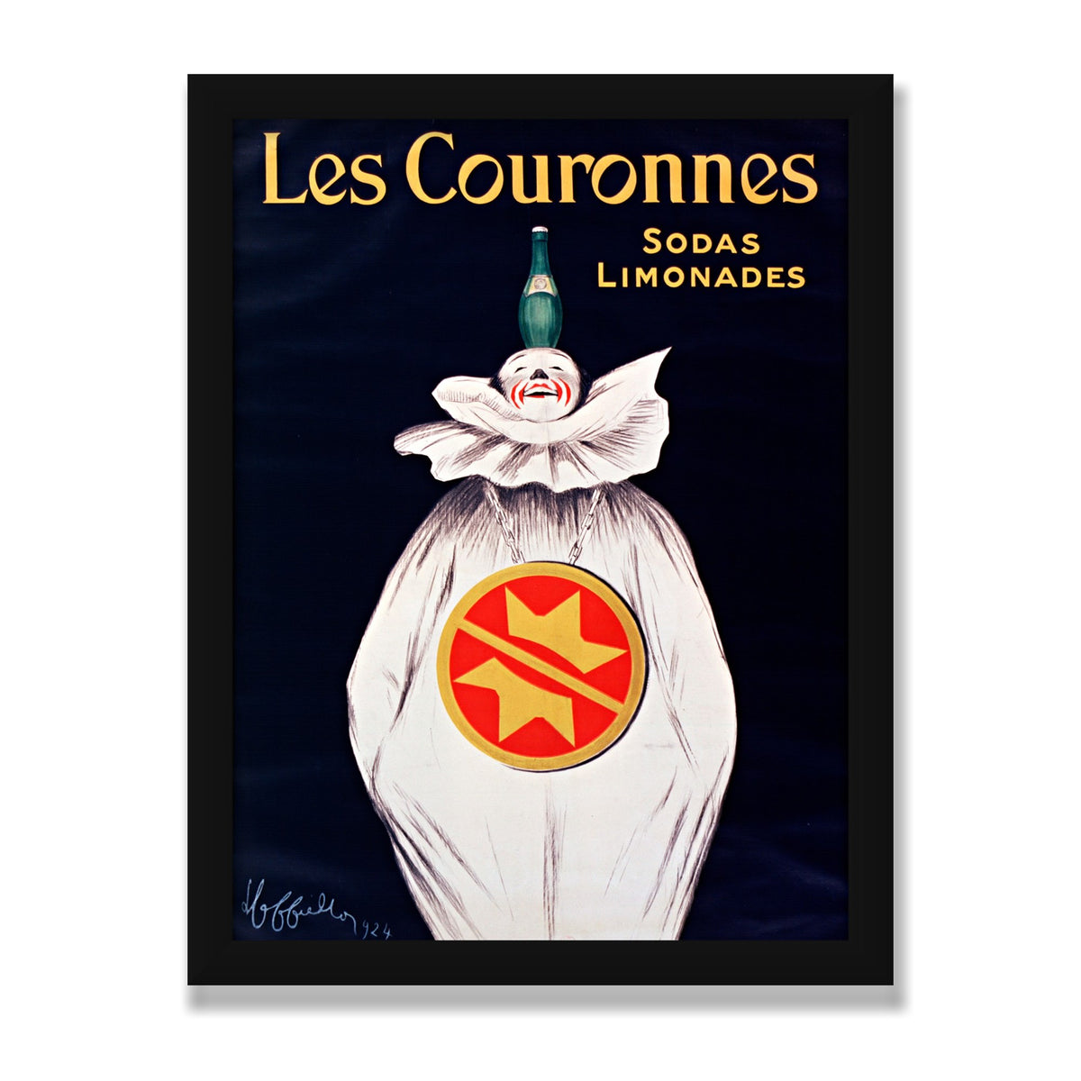 Les Couronnes, 12 × 16 in, Black Satin frame