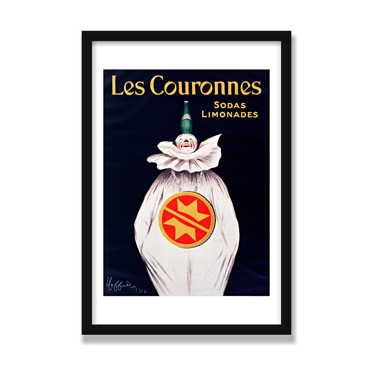 Les Couronnes, 16 × 24 in, Black Satin frame
