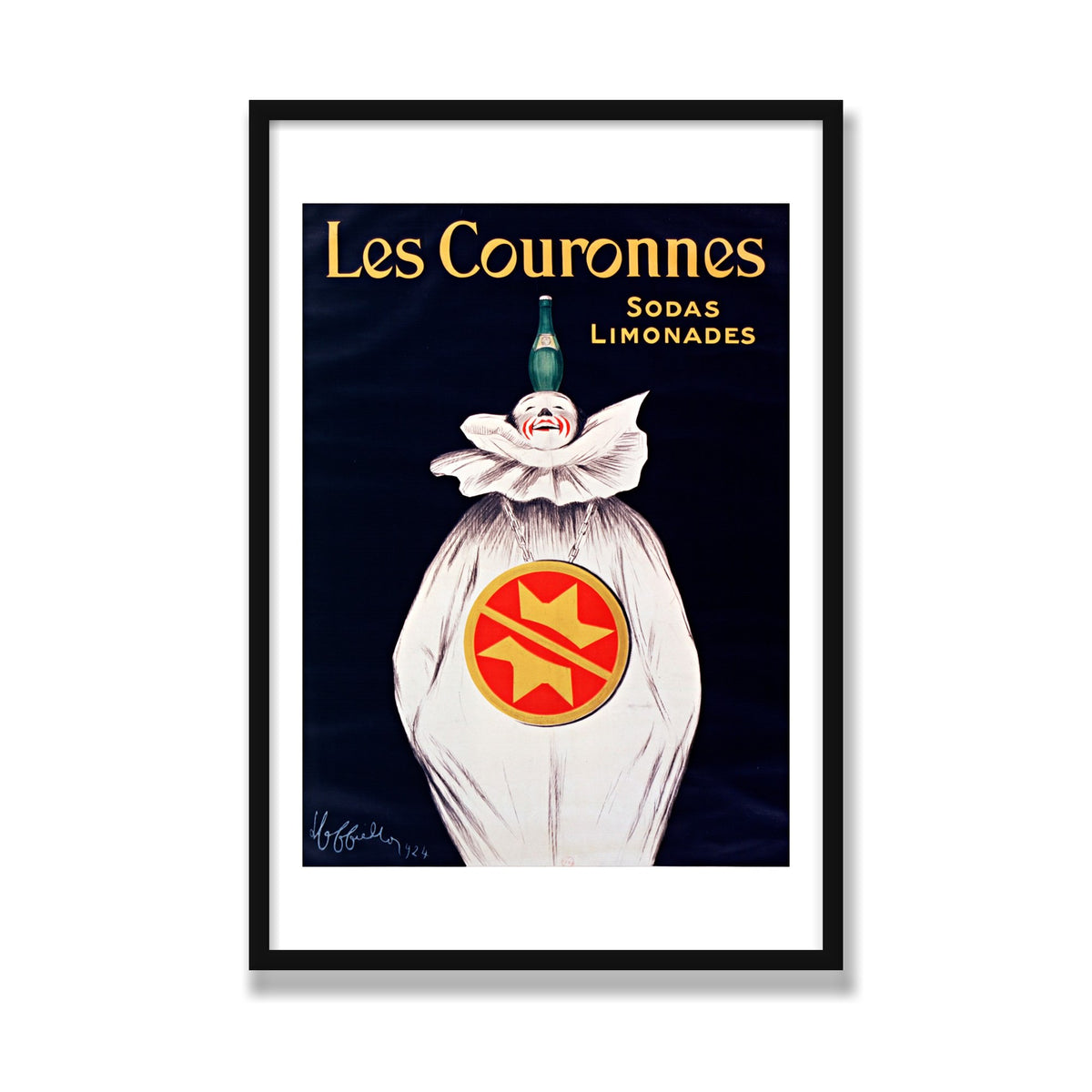 Les Couronnes, 24 × 36 in, Black Satin frame