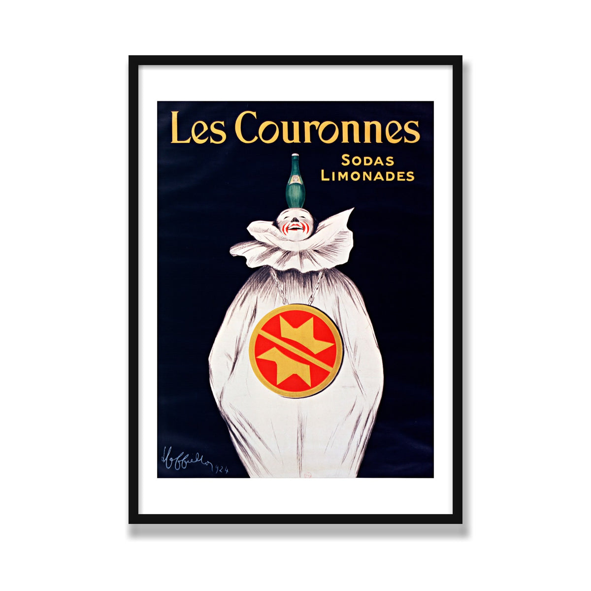 Les Couronnes, 28 × 40 in, Black Satin frame