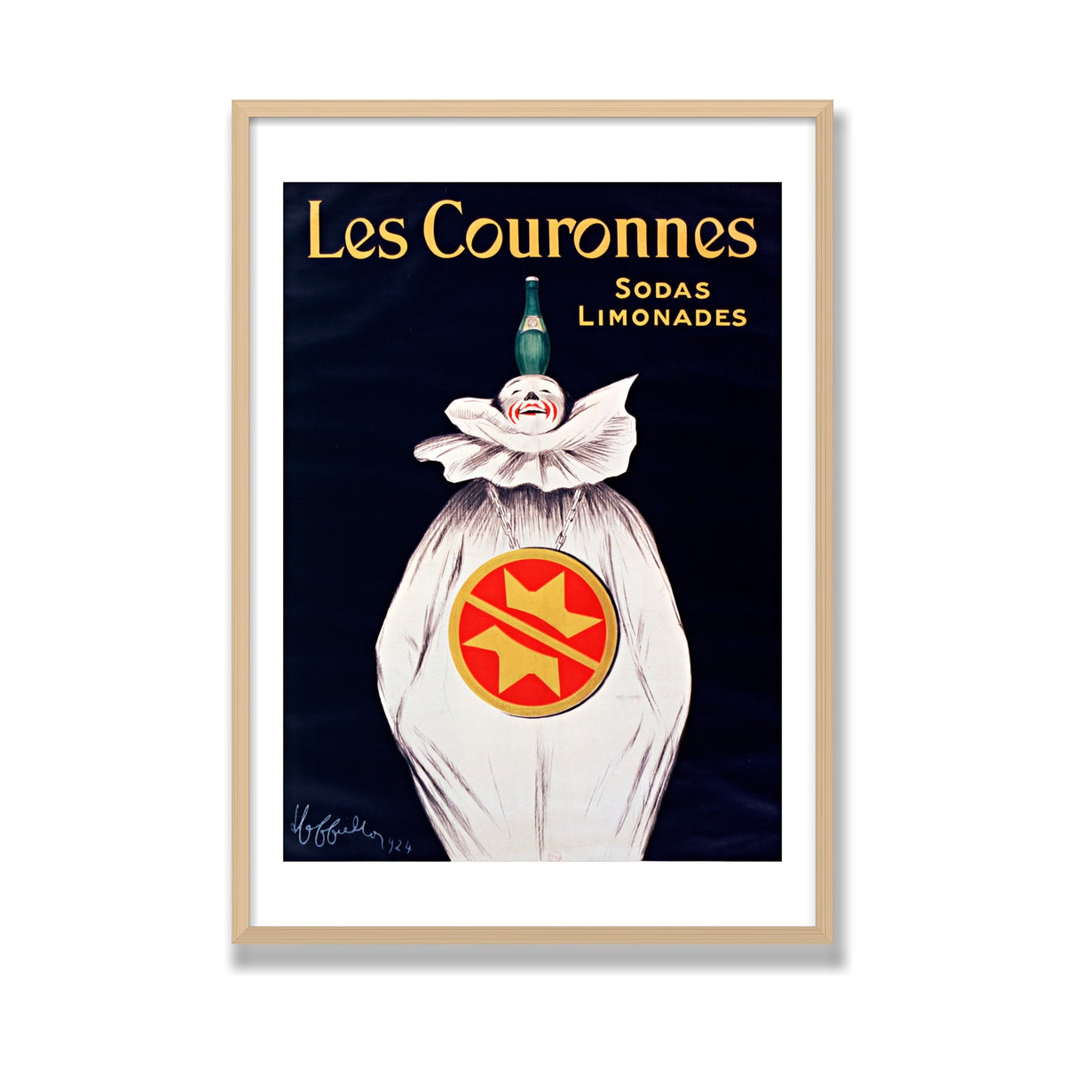 Les Couronnes, 28 × 40 in, Natural Oak frame
