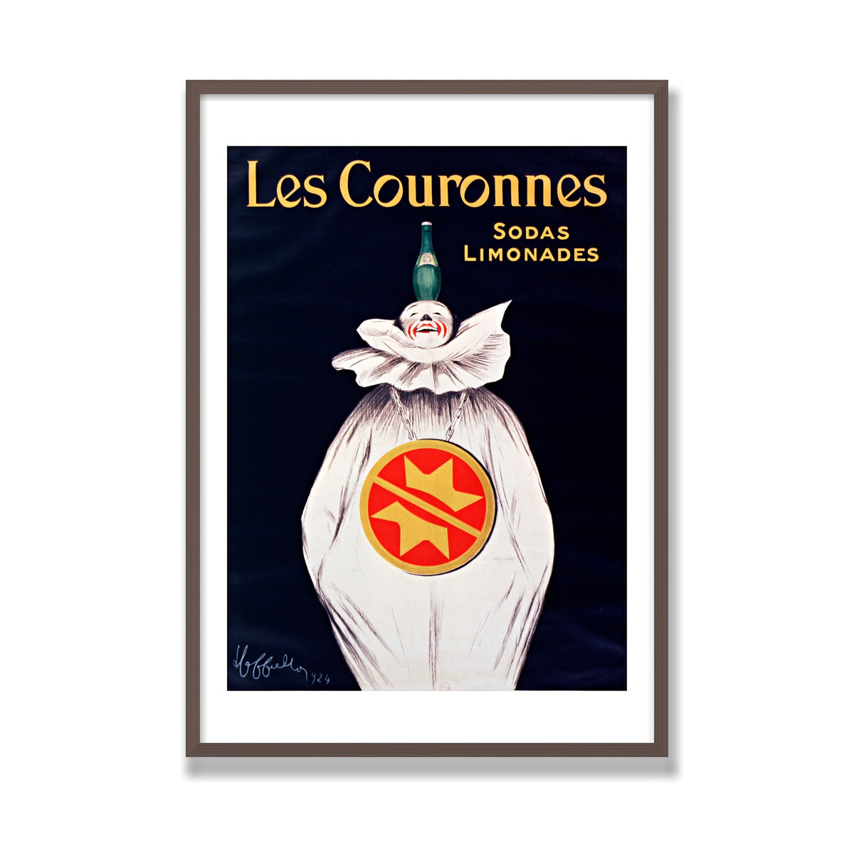 Les Couronnes, 28 × 40 in, Walnut frame