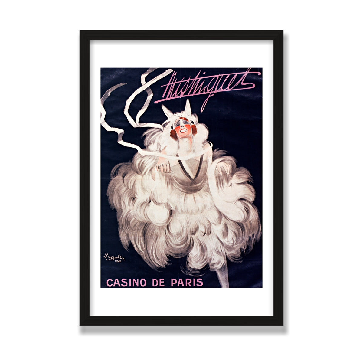 Mistinguett, 16 × 24 in, Black Oak frame
