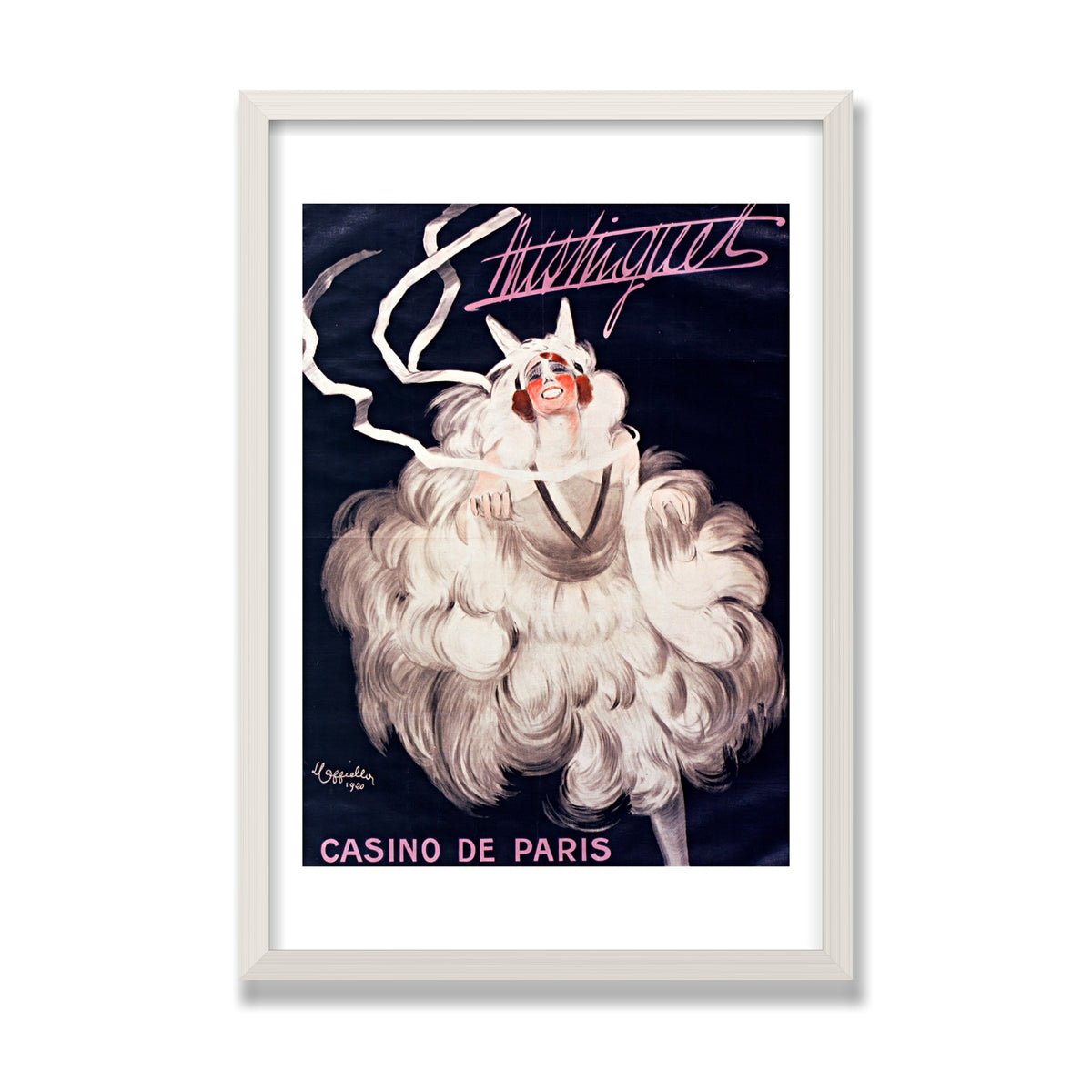 Mistinguett, 16 × 24 in, White Oak frame