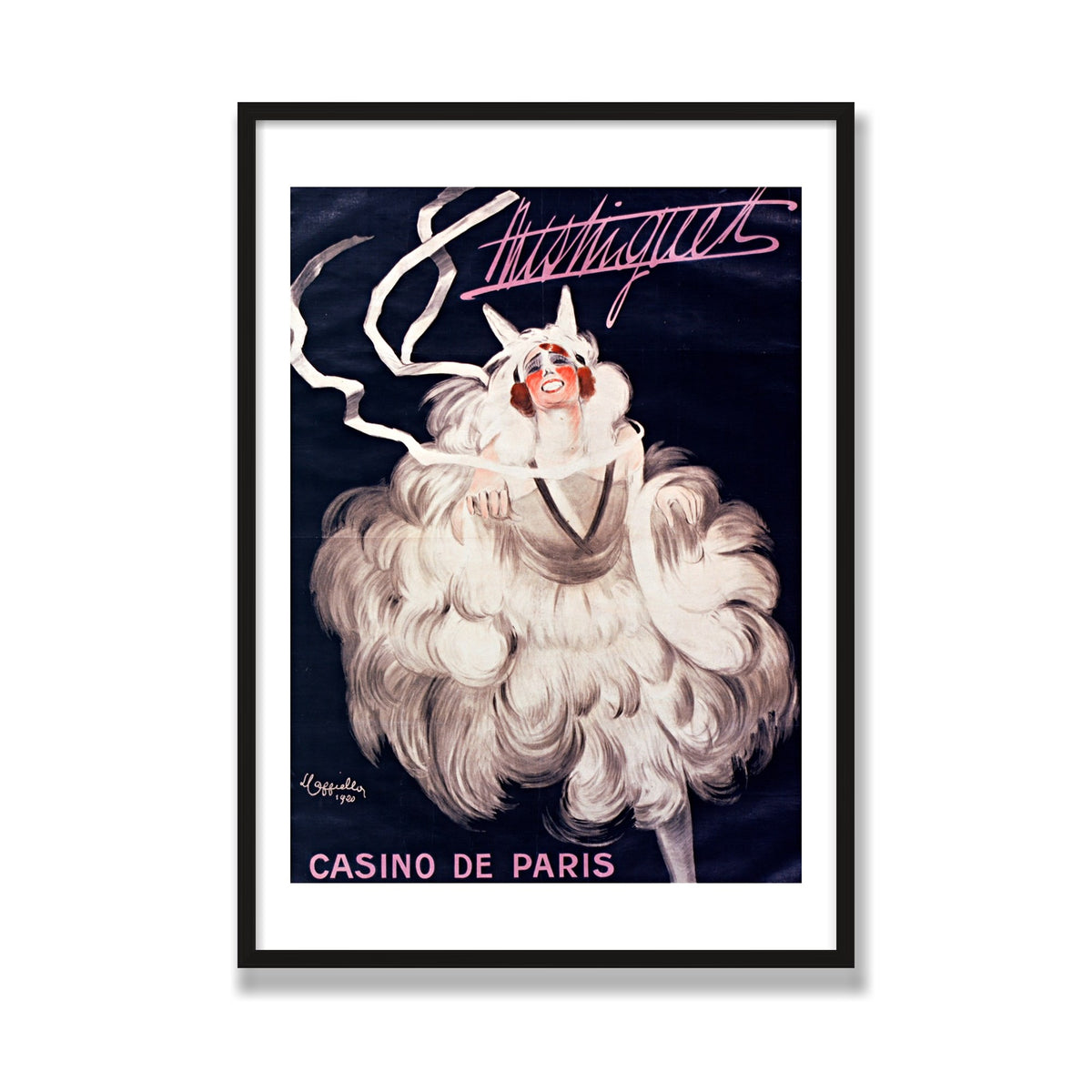 Mistinguett, 28 × 40 in, Black Oak frame
