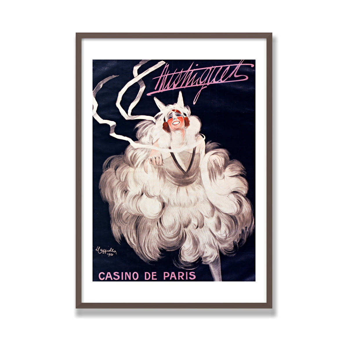 Mistinguett, 28 × 40 in, Walnut frame