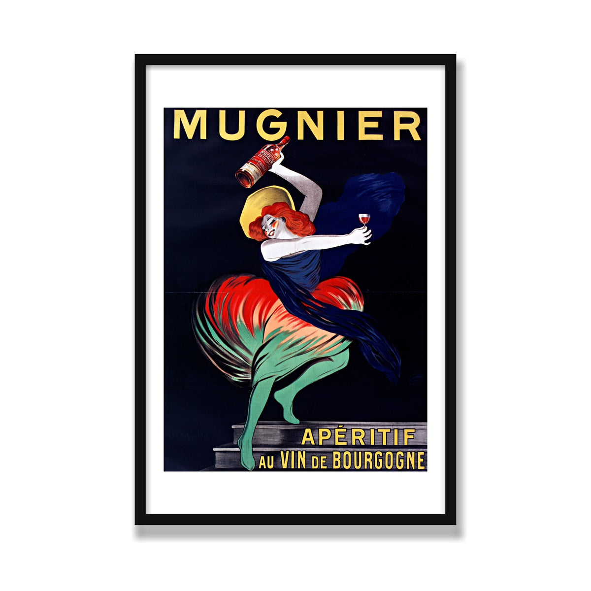 Mugnier Apéritif, 24 × 36 in, Black Satin frame