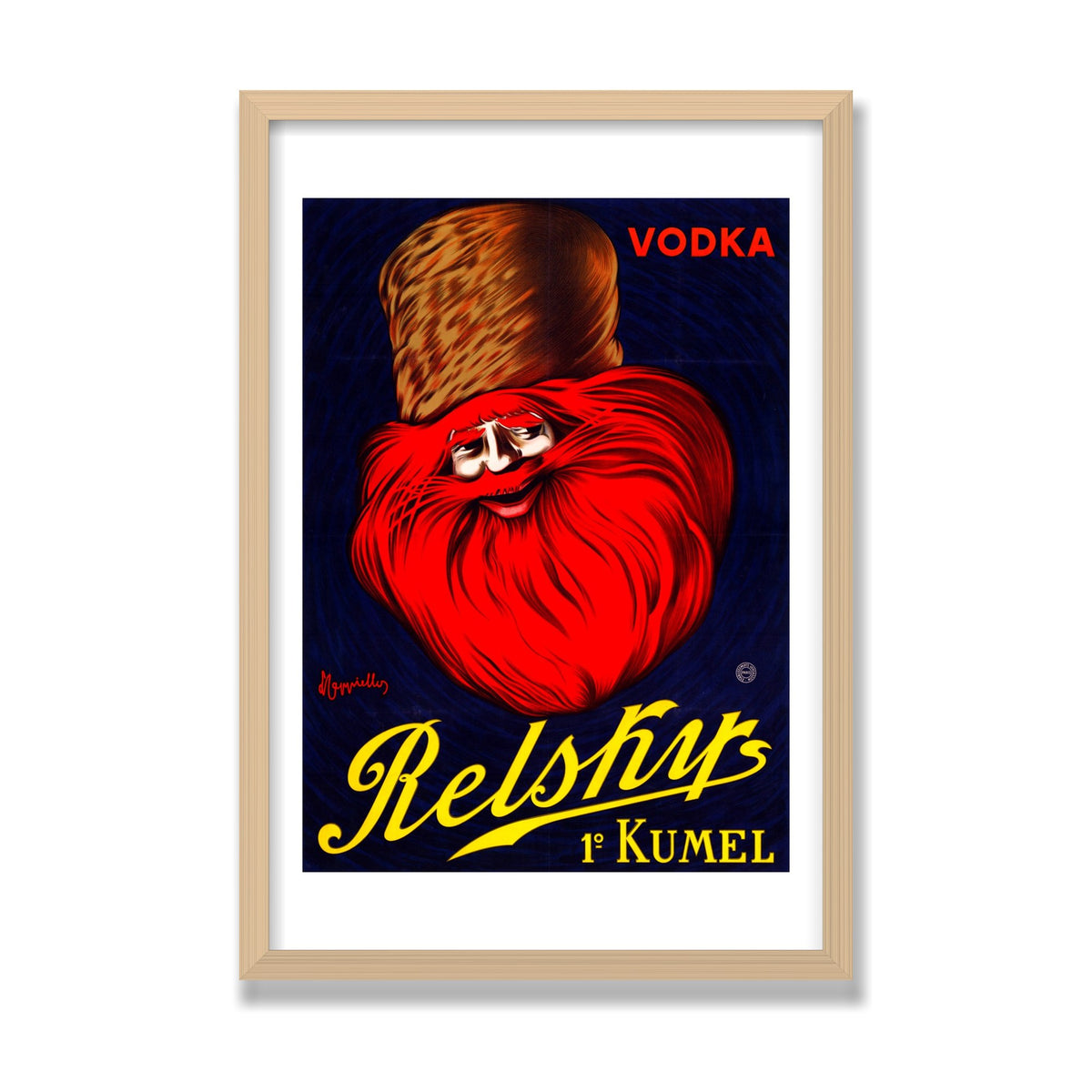 Vodka Relskys, 16 × 24 in, Natural Oak frame