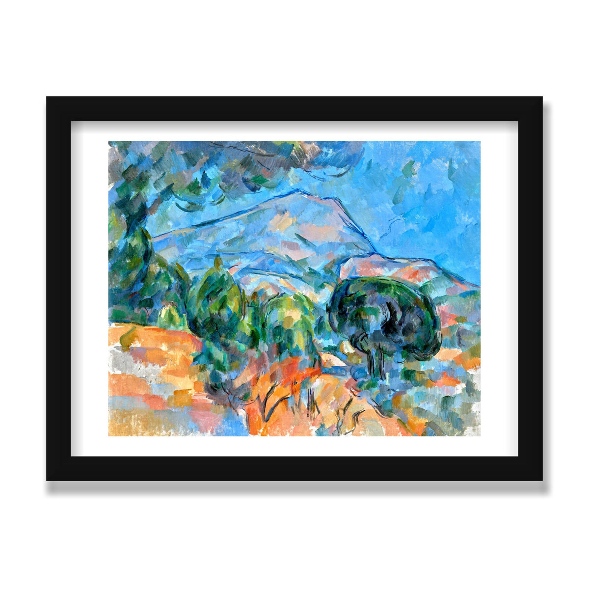 Mont Sainte-Victoire, 12 × 16 in, Black Satin frame