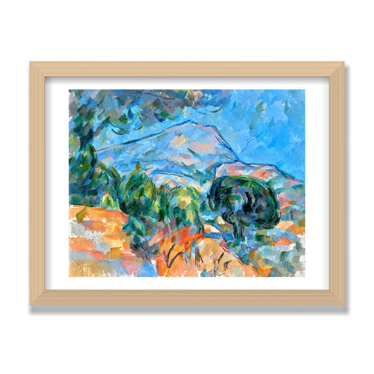 Mont Sainte-Victoire, 12 × 16 in, Natural Oak frame