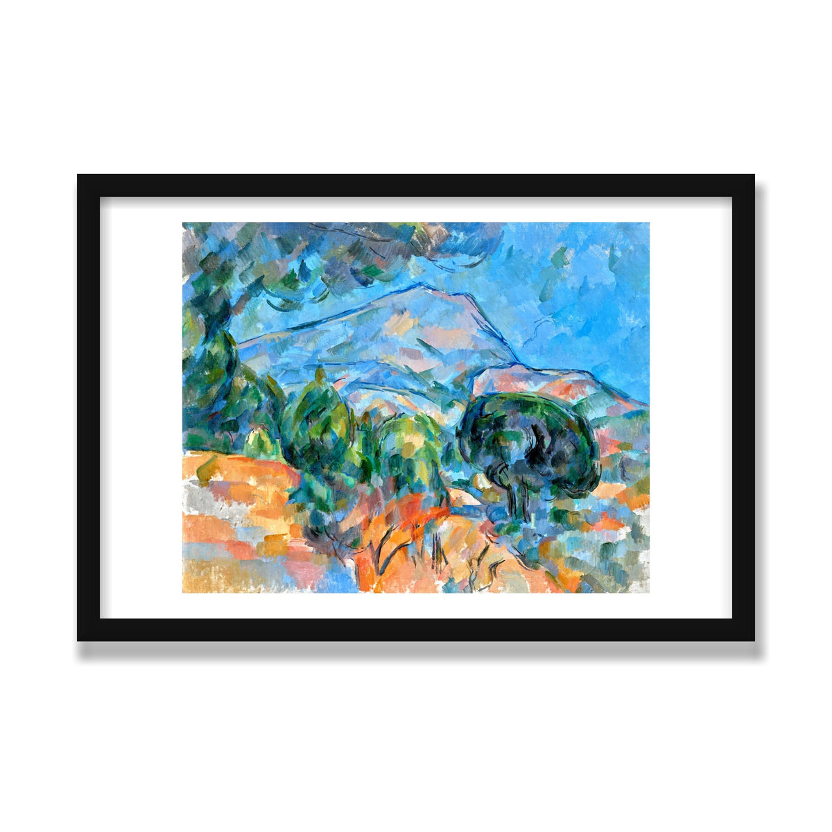 Mont Sainte-Victoire, 16 × 24 in, Black Satin frame