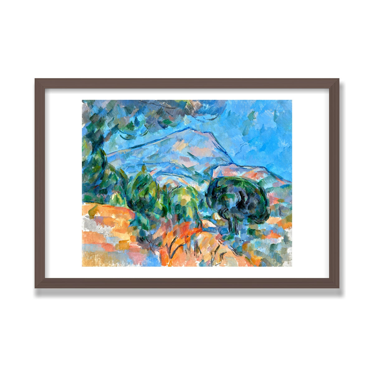 Mont Sainte-Victoire, 16 × 24 in, Walnut frame