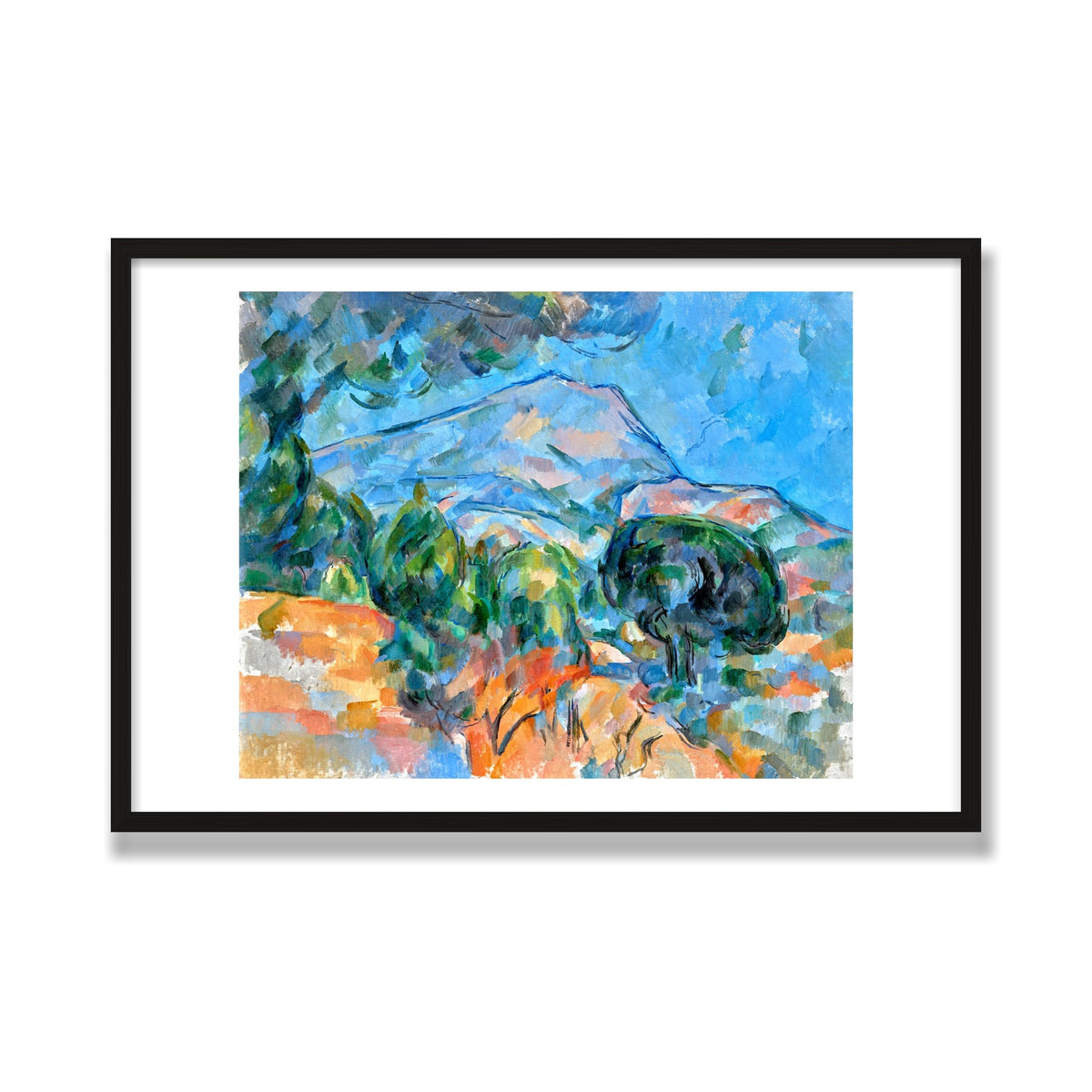 Mont Sainte-Victoire, 24 × 36 in, Black Oak frame