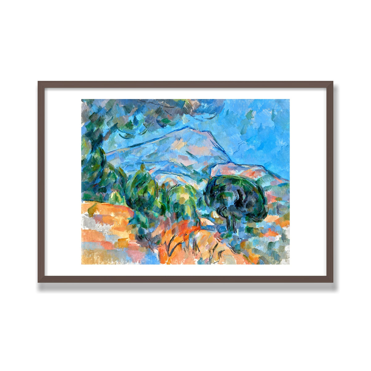 Mont Sainte-Victoire, 24 × 36 in, Walnut frame