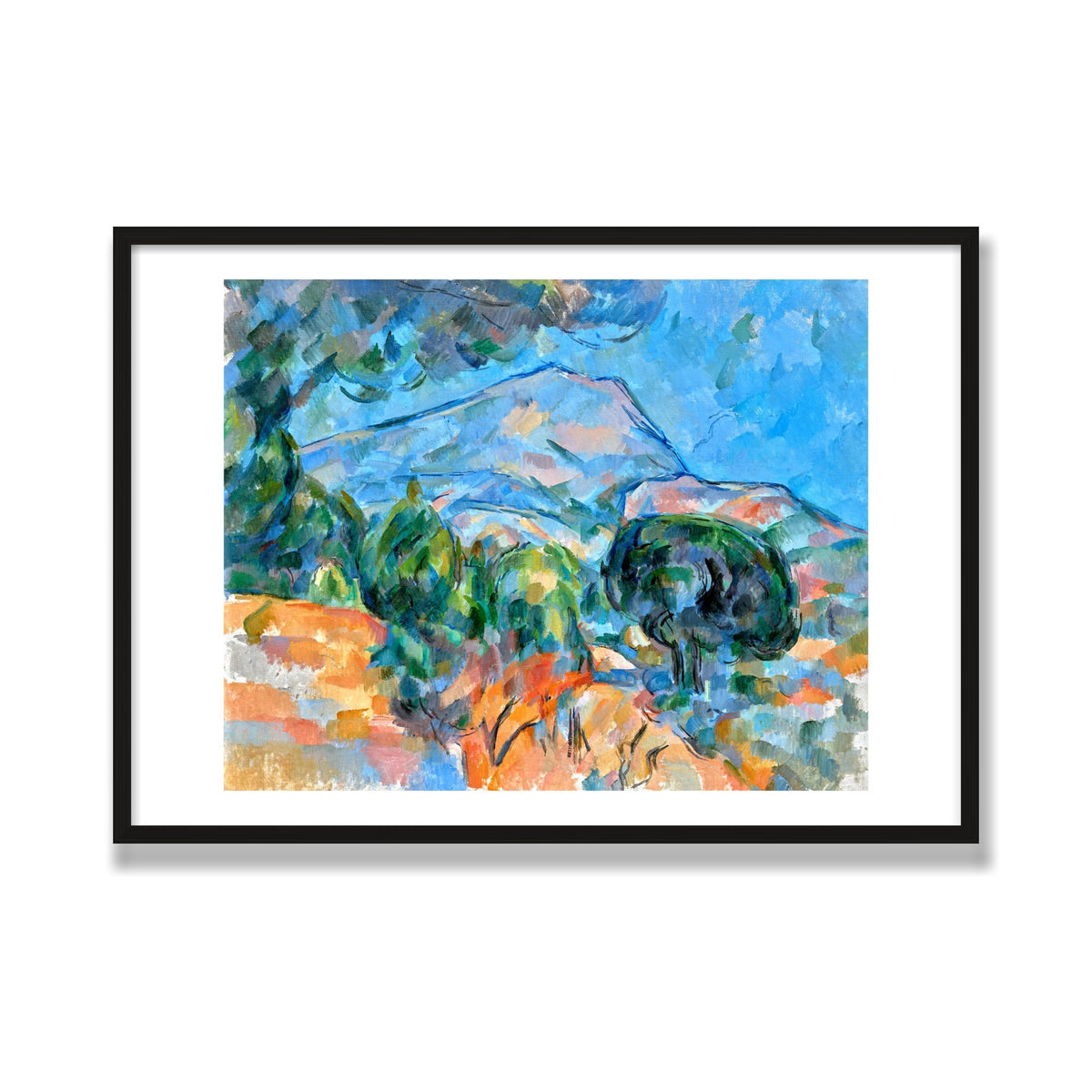 Mont Sainte-Victoire, 28 × 40 in, Black Oak frame