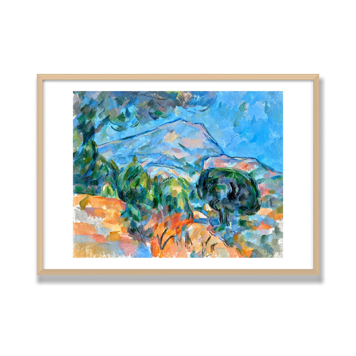 Mont Sainte-Victoire, 28 × 40 in, Natural Oak frame