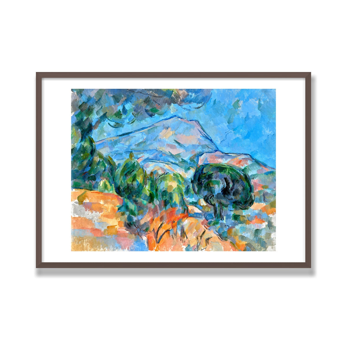 Mont Sainte-Victoire, 28 × 40 in, Walnut frame