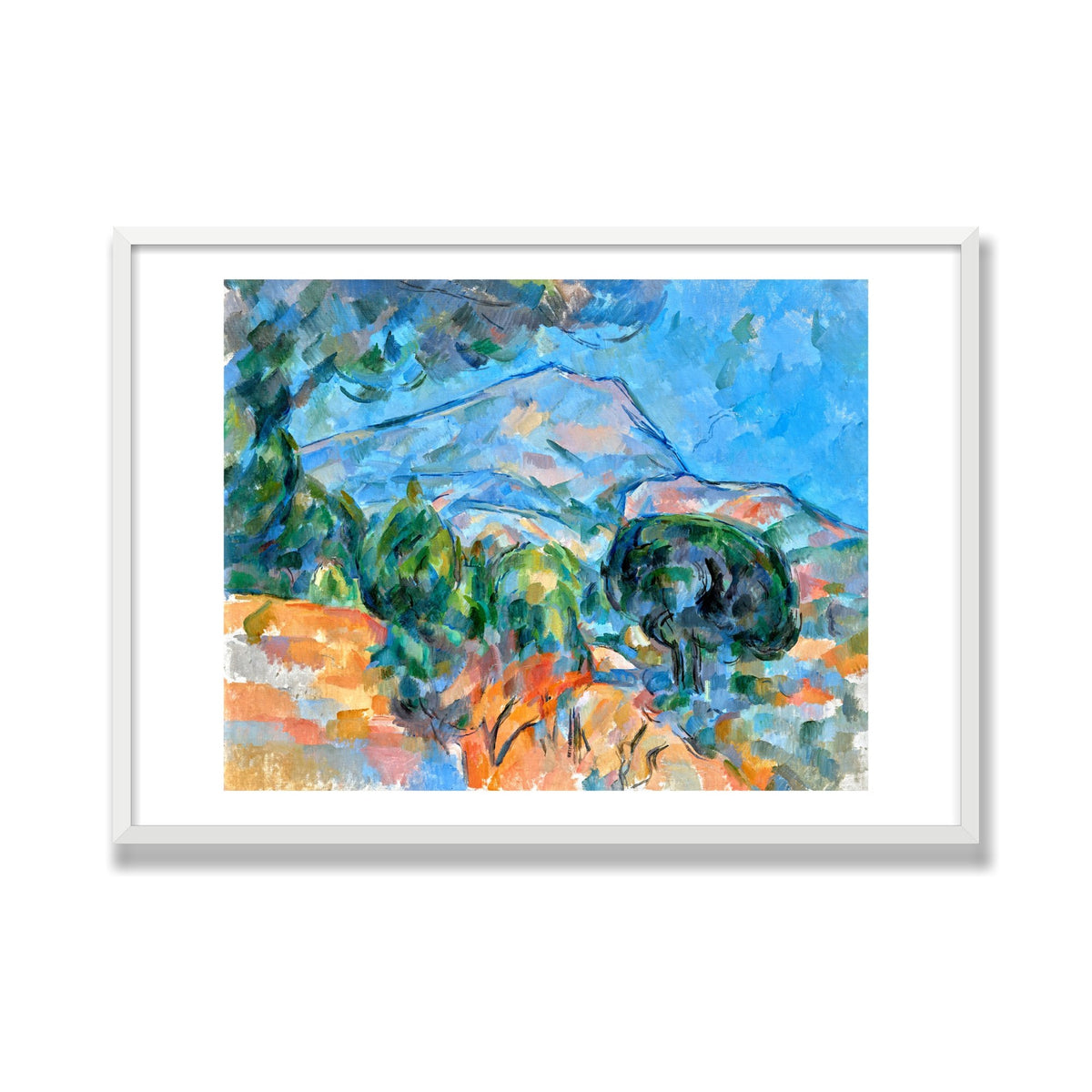 Mont Sainte-Victoire, 28 × 40 in, White Satin frame