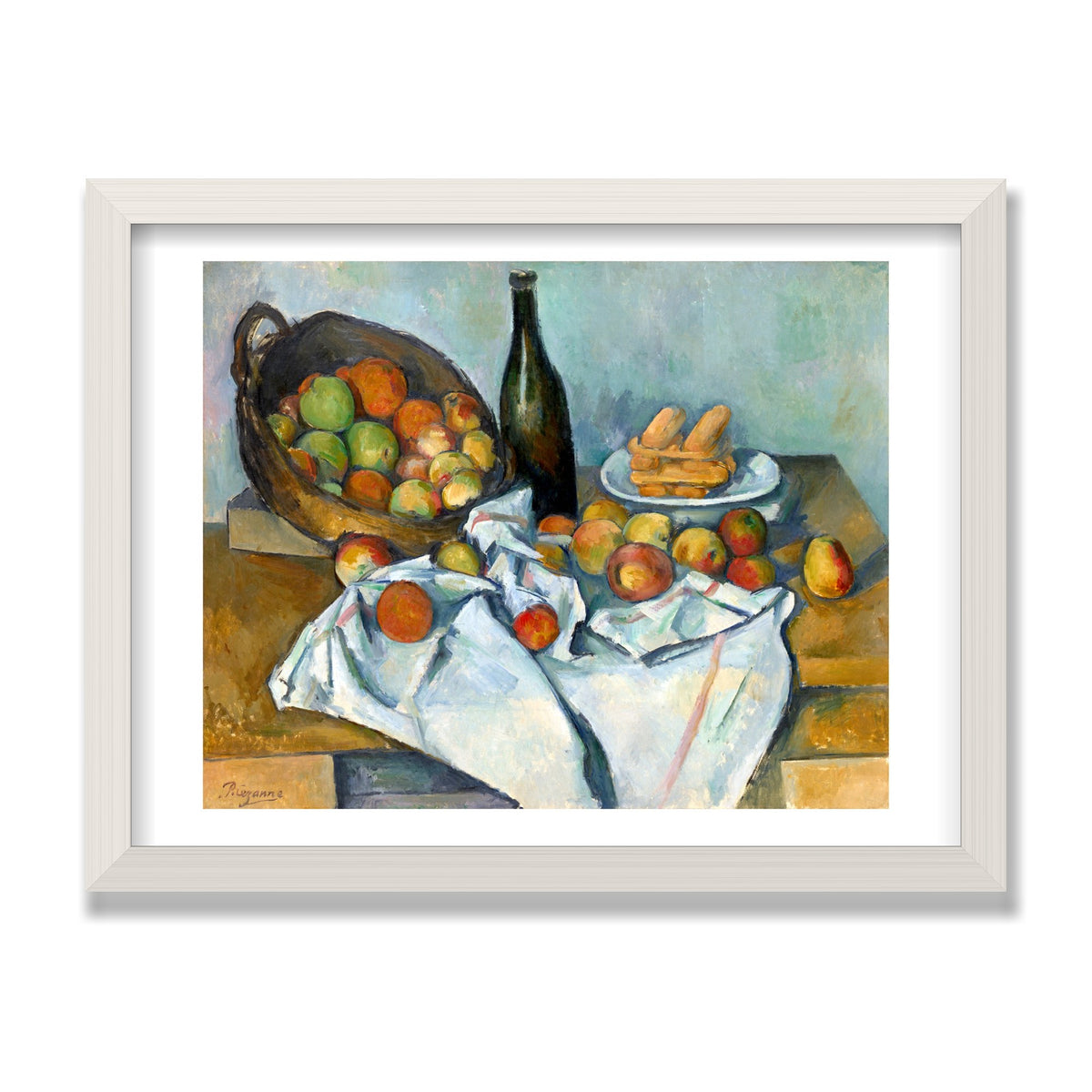 The Basket of Apples, 12 × 16 in, White Oak frame