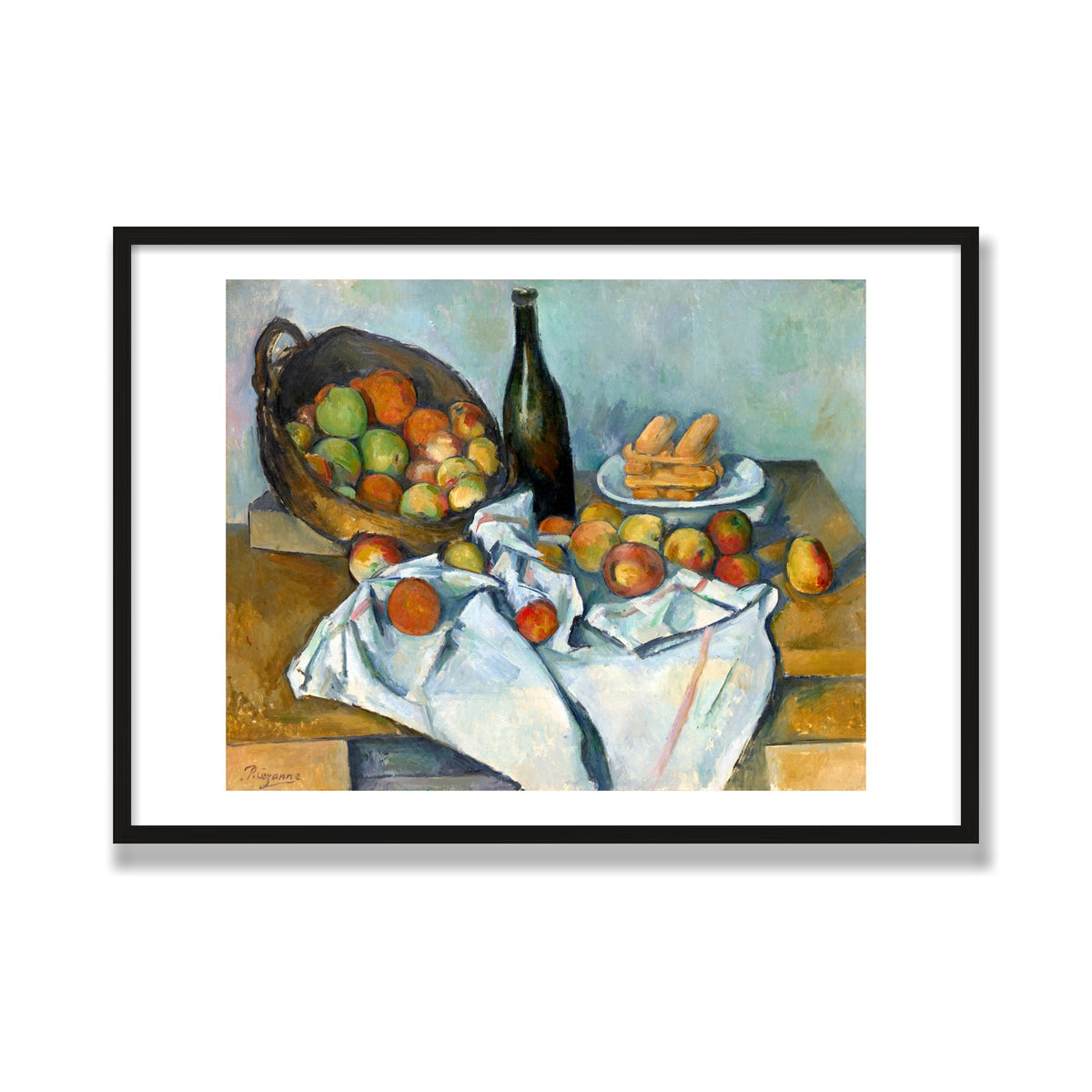 The Basket of Apples, 28 × 40 in, Black Oak frame