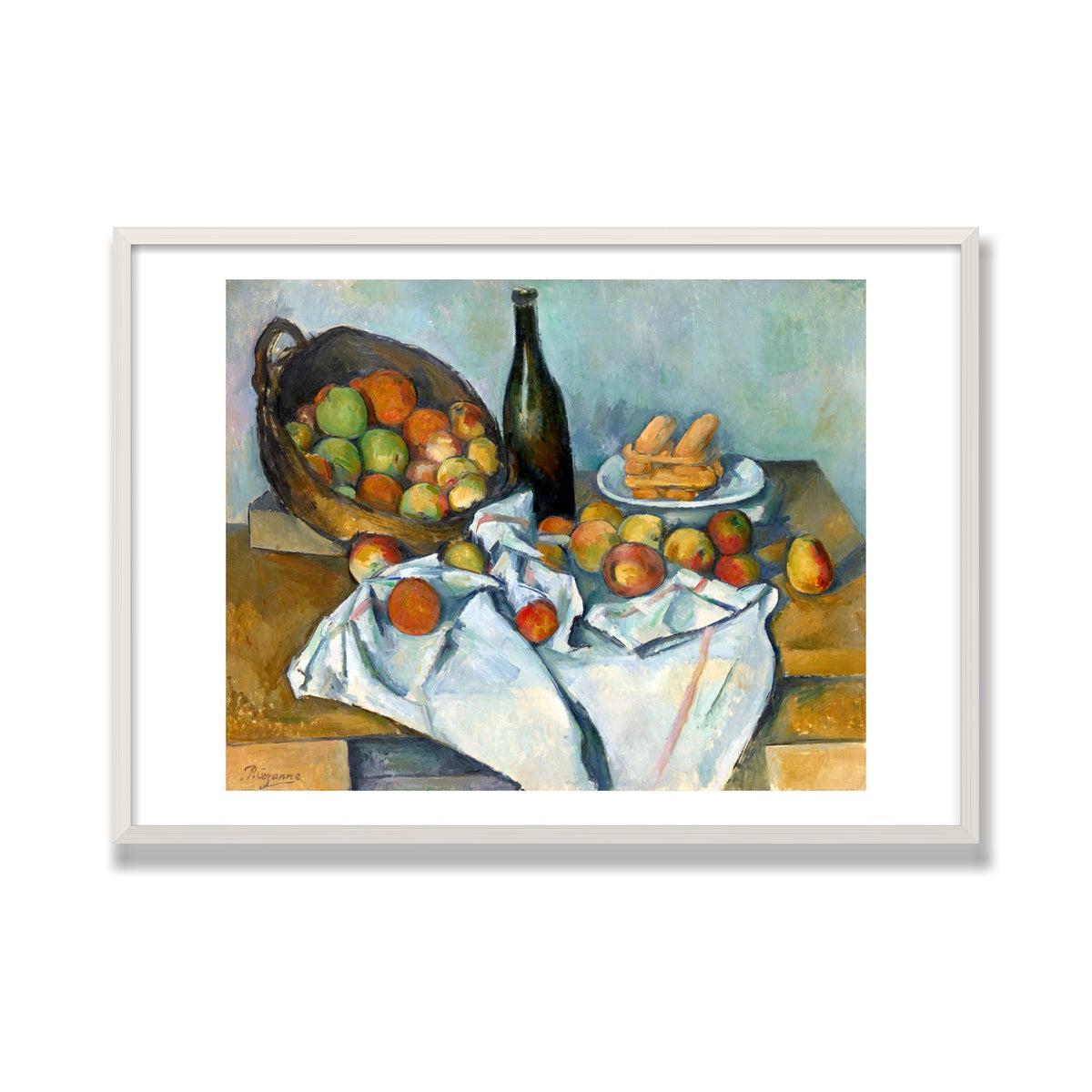 The Basket of Apples, 28 × 40 in, White Oak frame