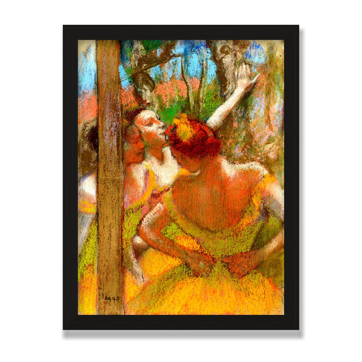 Dancers, 12 × 16 in, Black Oak frame