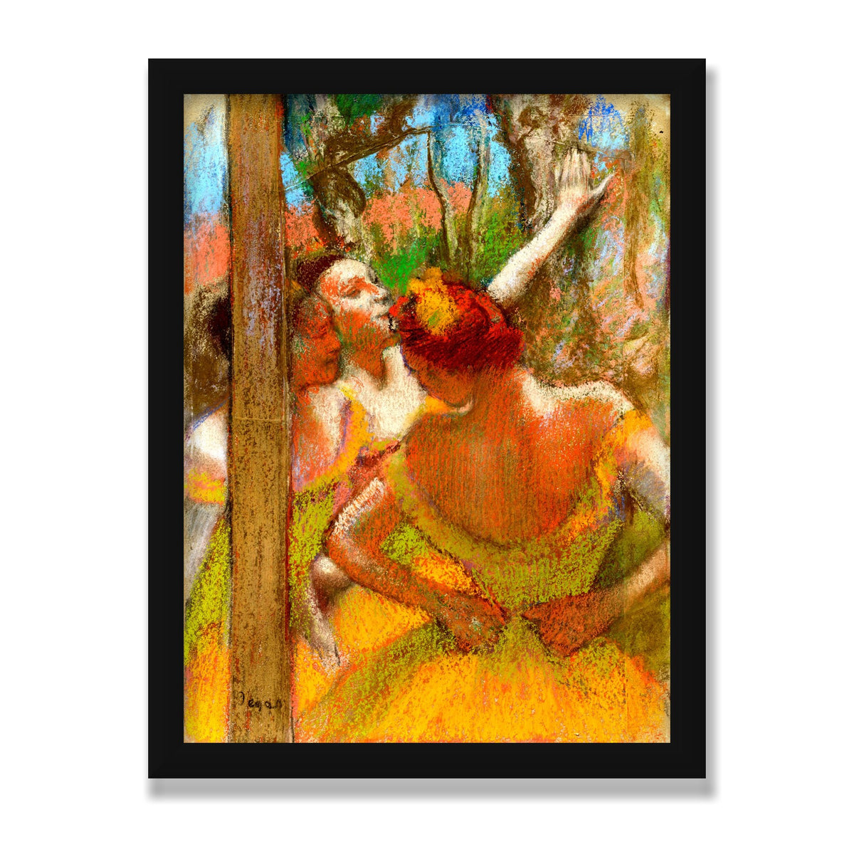 Dancers, 12 × 16 in, Black Satin frame
