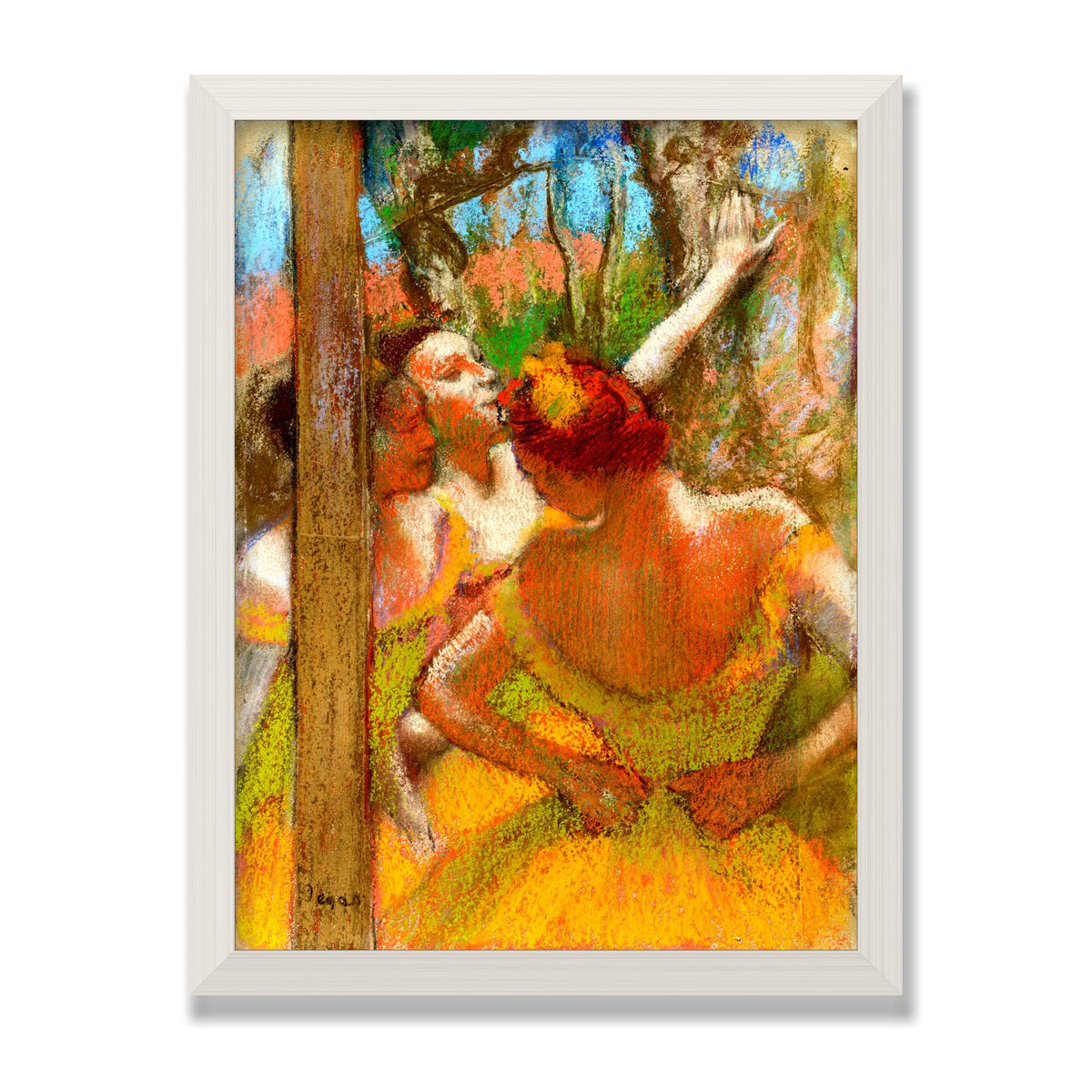 Dancers, 12 × 16 in, White Oak frame