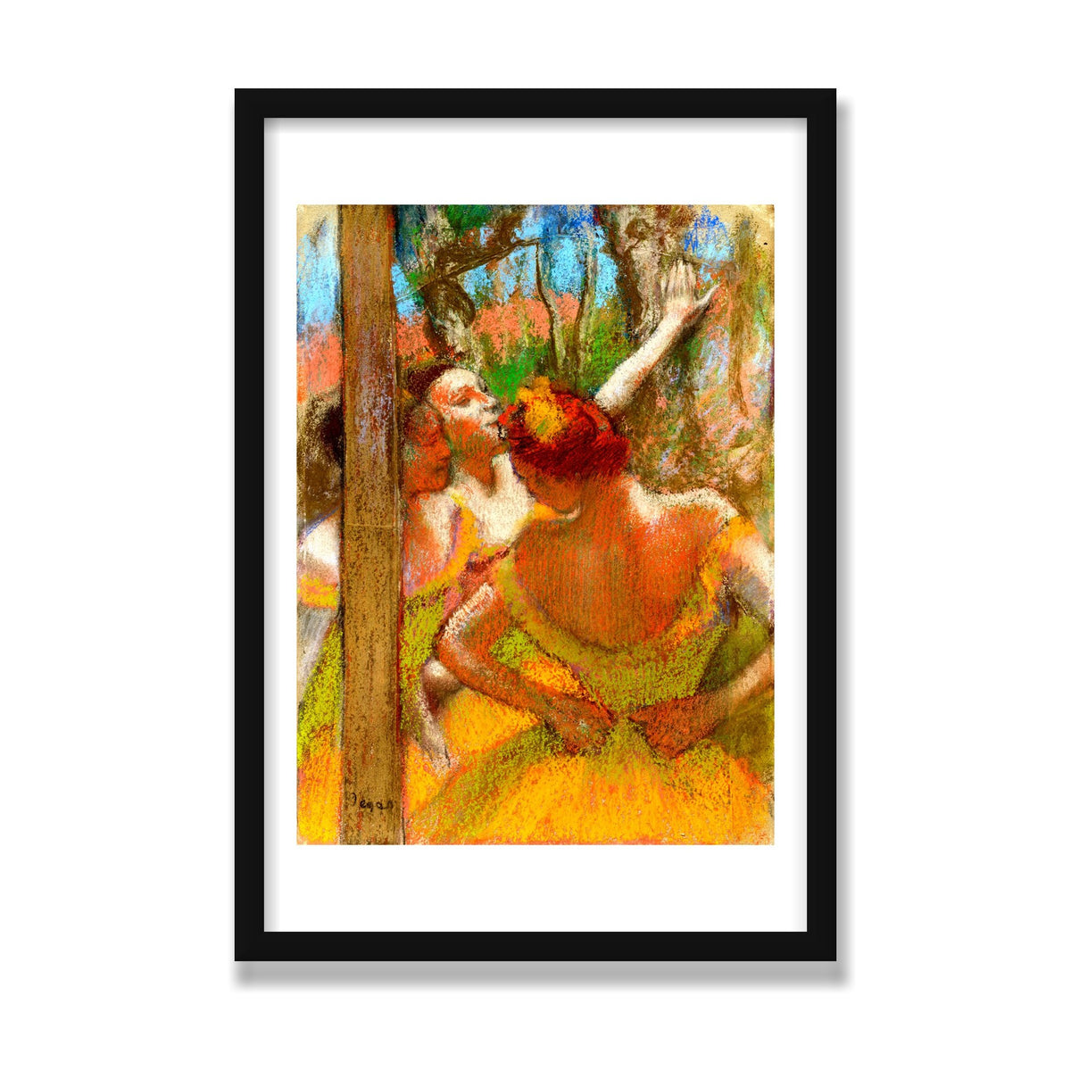 Dancers, 16 × 24 in, Black Satin frame