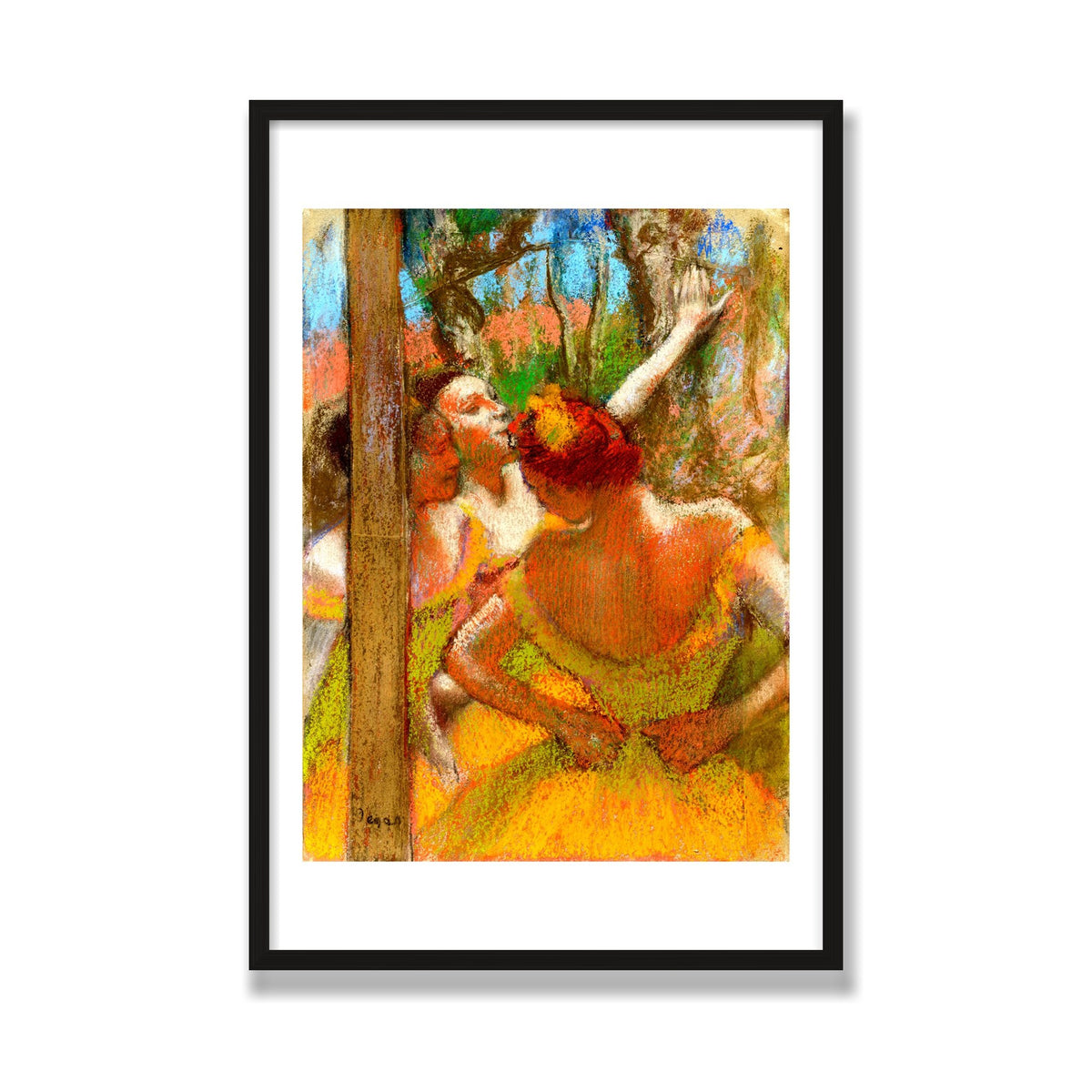 Dancers, 24 × 36 in, Black Oak frame