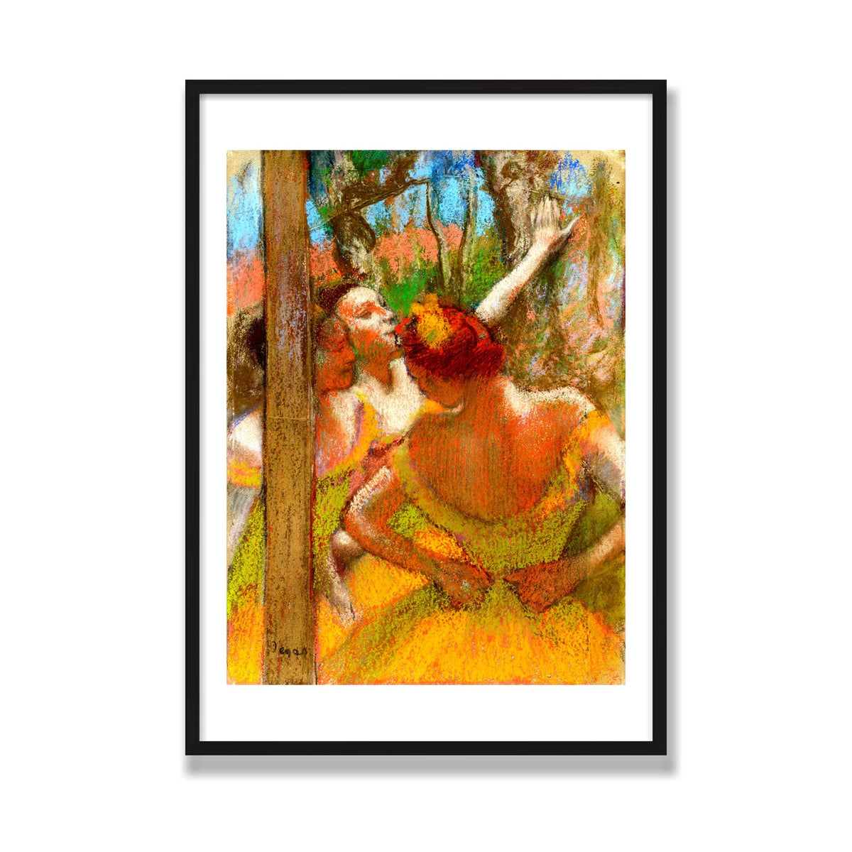 Dancers, 28 × 40 in, Black Oak frame