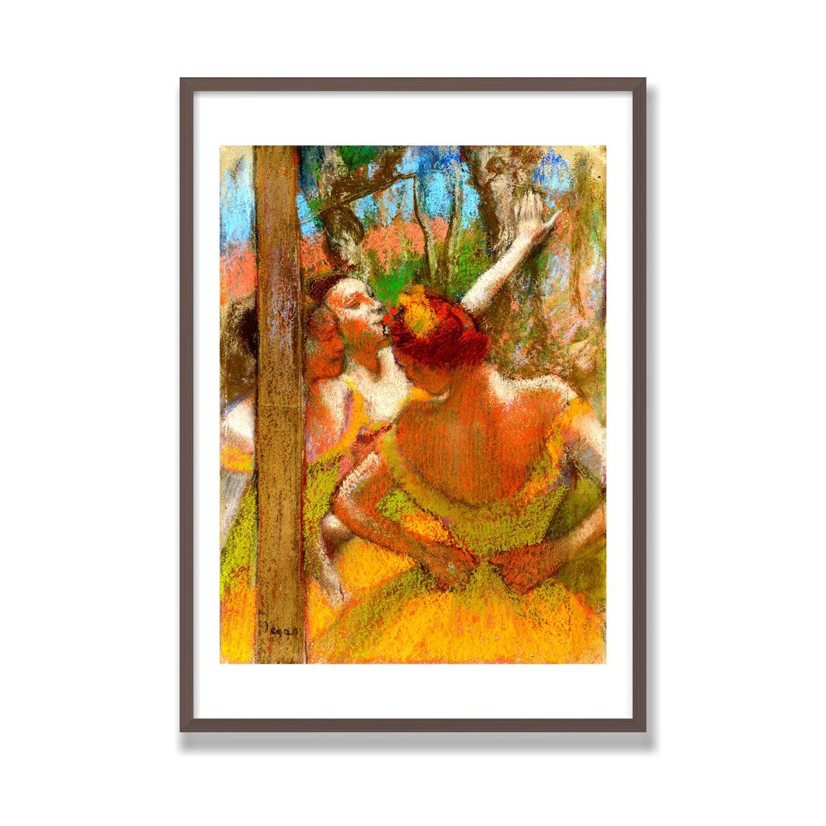 Dancers, 28 × 40 in, Walnut frame