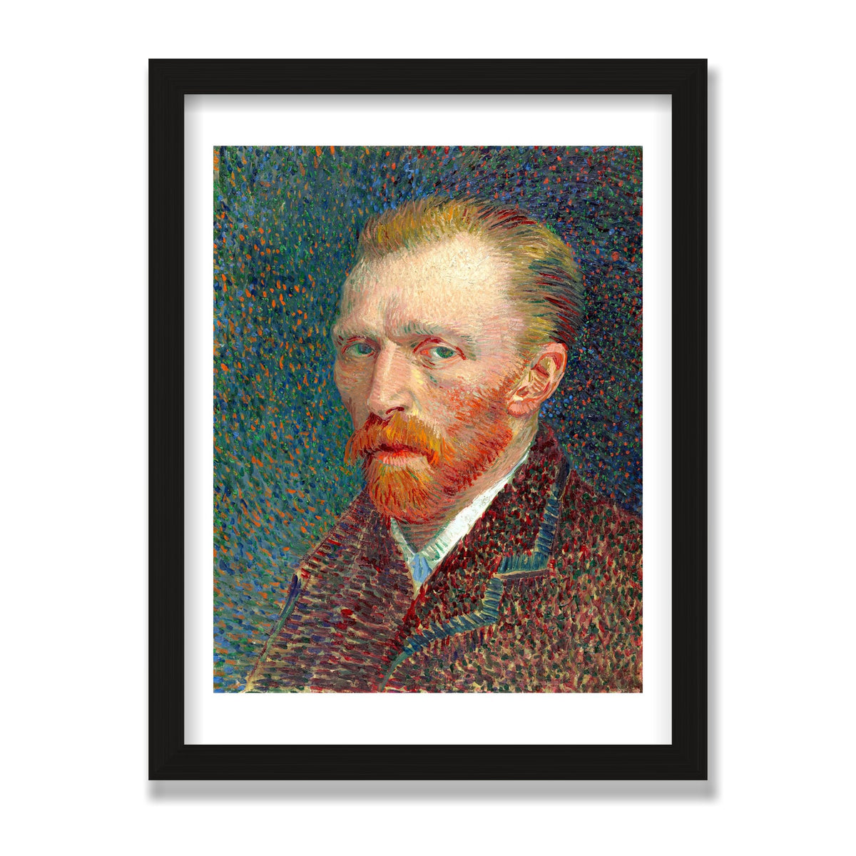 Self-Portrait, 12 × 16 in, Black Oak frame