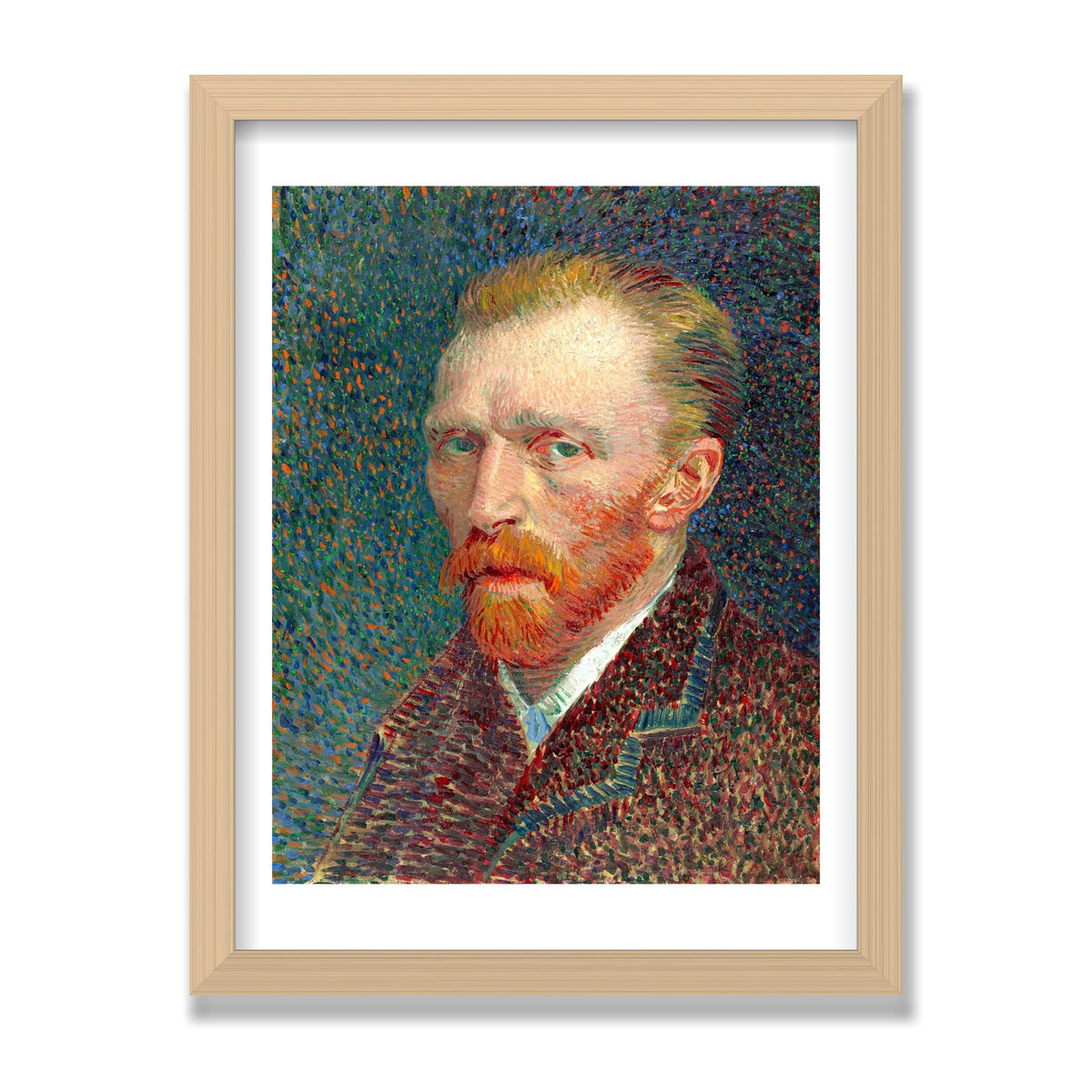 Self-Portrait, 12 × 16 in, Natural Oak frame
