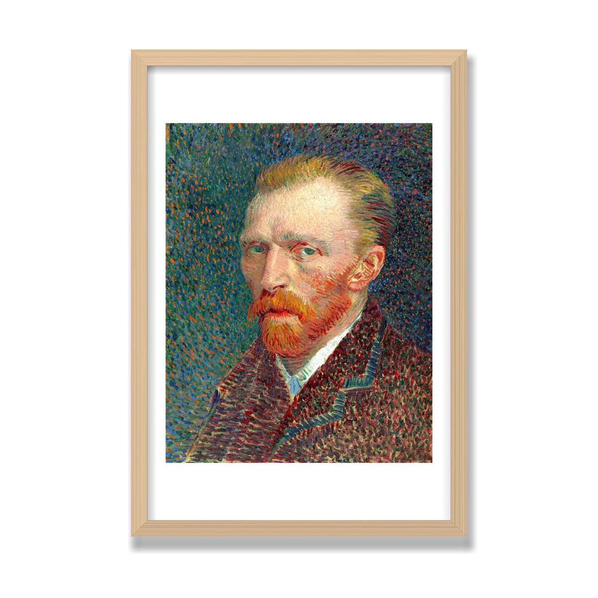 Self-Portrait, 16 × 24 in, Natural Oak frame