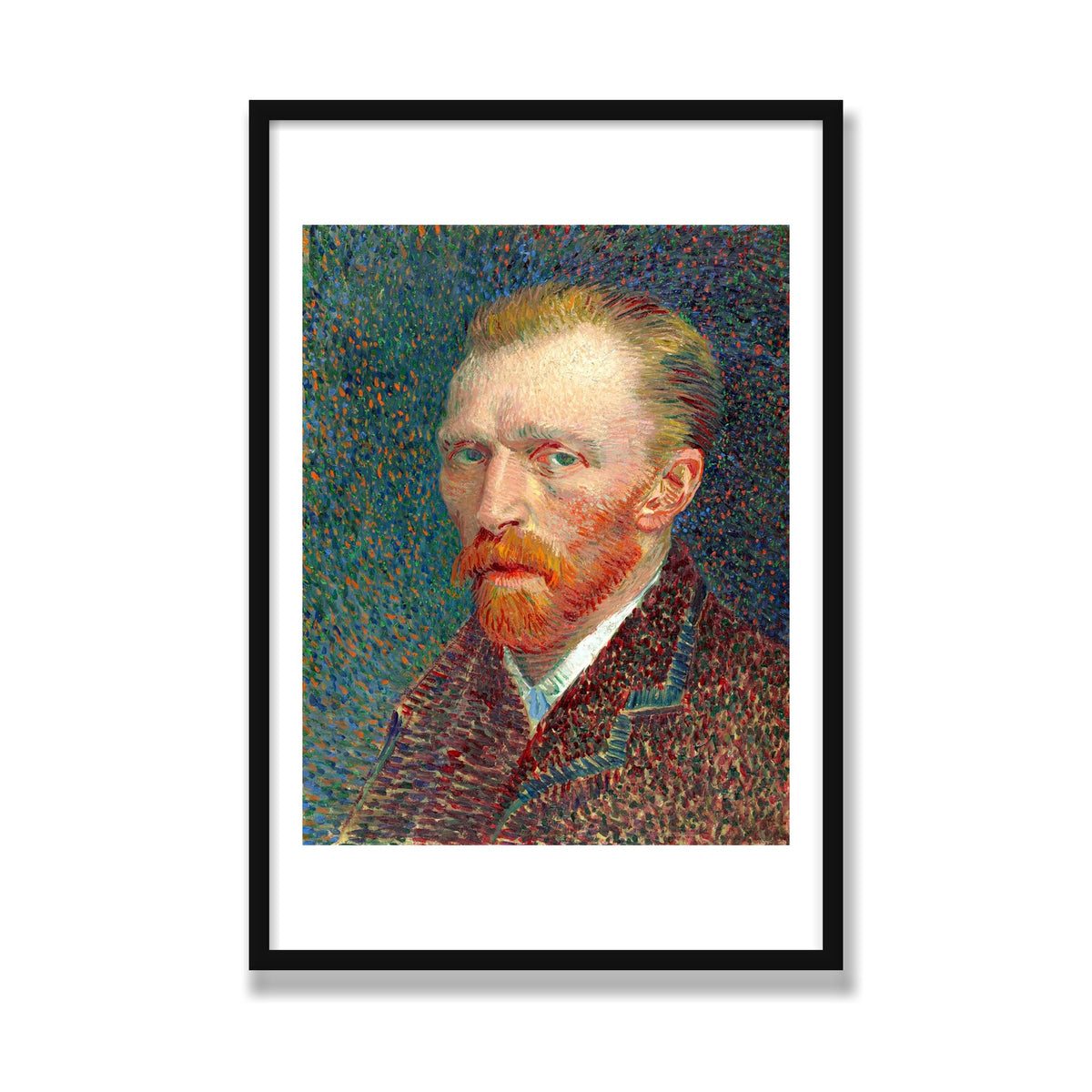Self-Portrait, 24 × 36 in, Black Satin frame