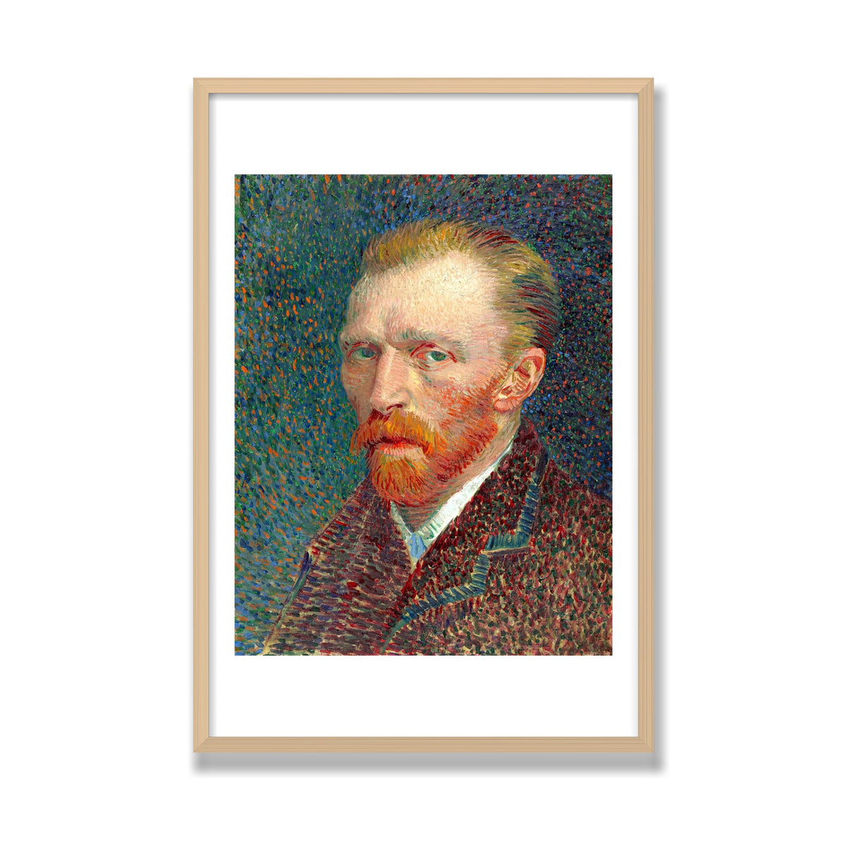 Self-Portrait, 24 × 36 in, Natural Oak frame