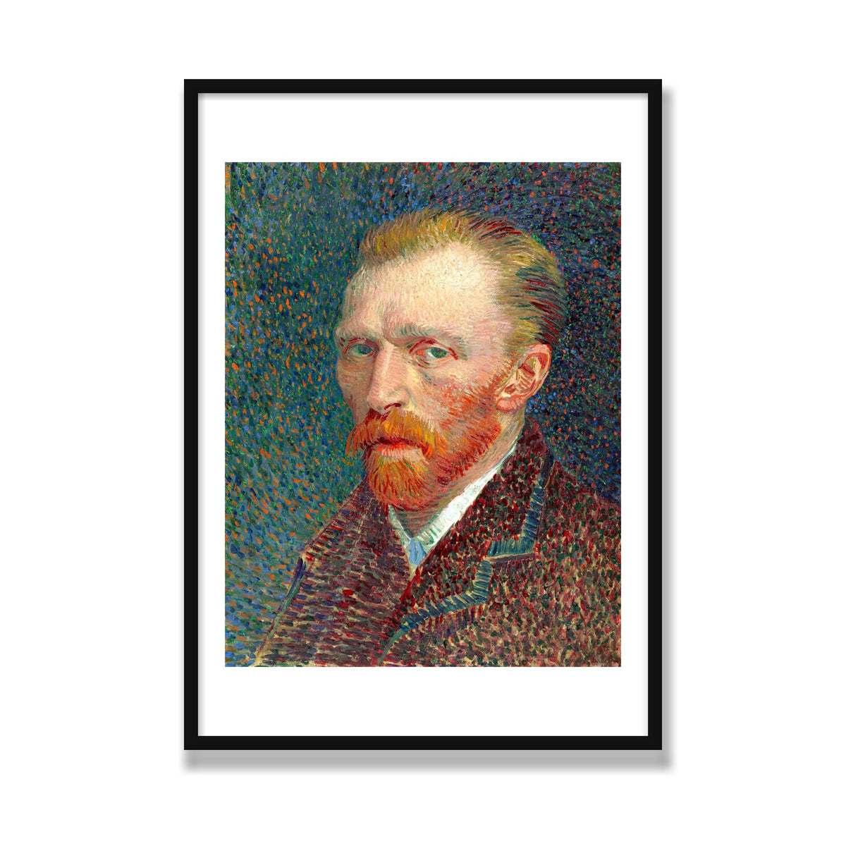 Self-Portrait, 28 × 40 in, Black Satin frame