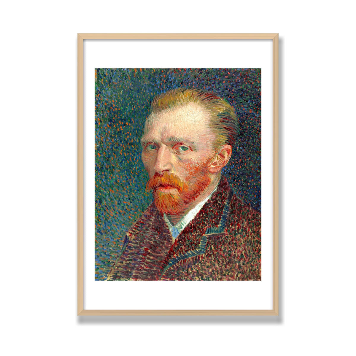 Self-Portrait, 28 × 40 in, Natural Oak frame