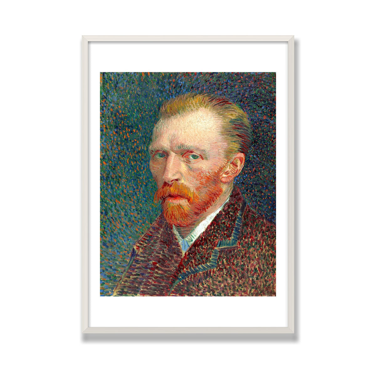 Self-Portrait, 28 × 40 in, White Oak frame