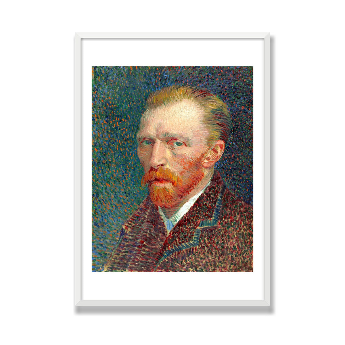 Self-Portrait, 28 × 40 in, White Satin frame
