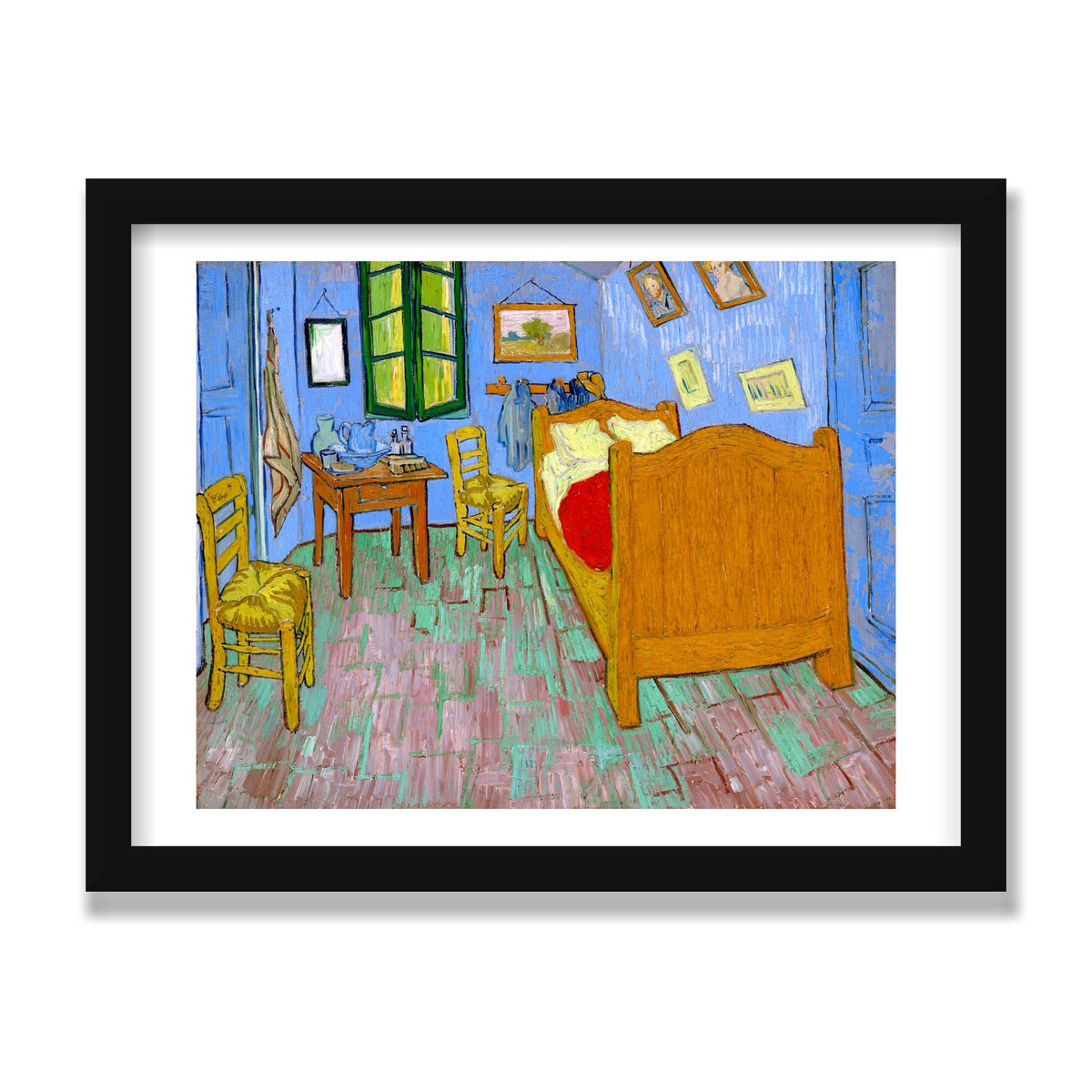 The Bedroom, 12 × 16 in, Black Satin frame
