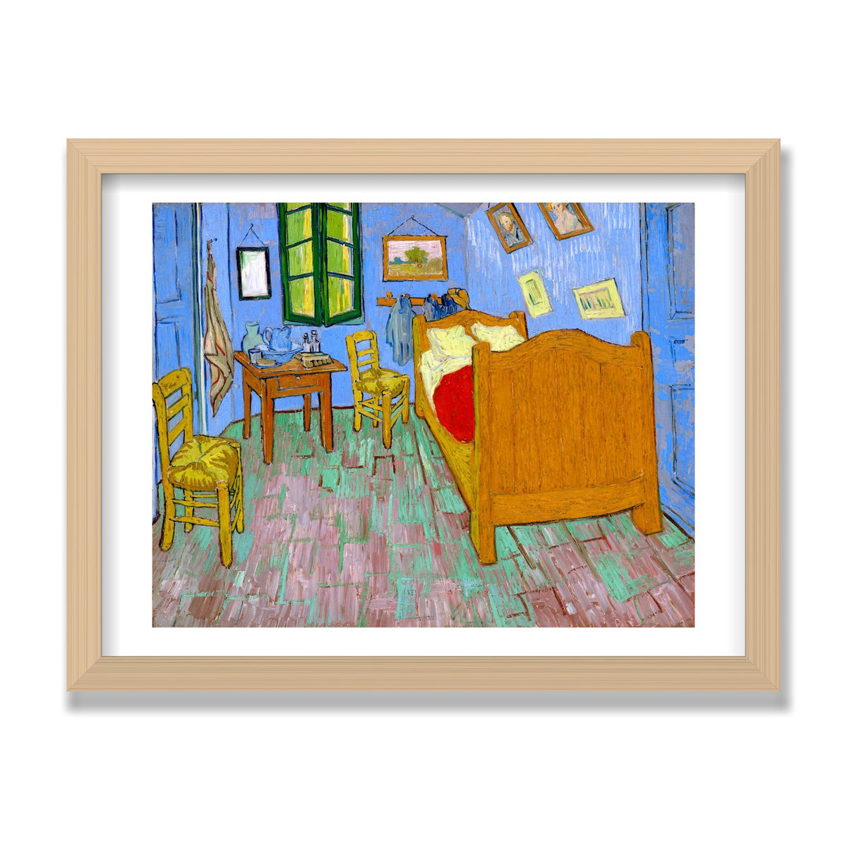 The Bedroom, 12 × 16 in, Natural Oak frame