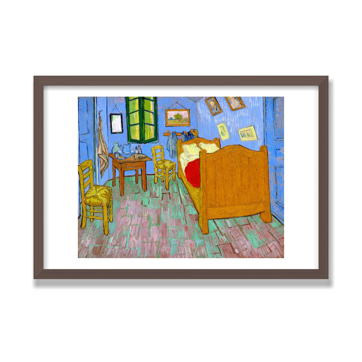 The Bedroom, 16 × 24 in, Walnut frame