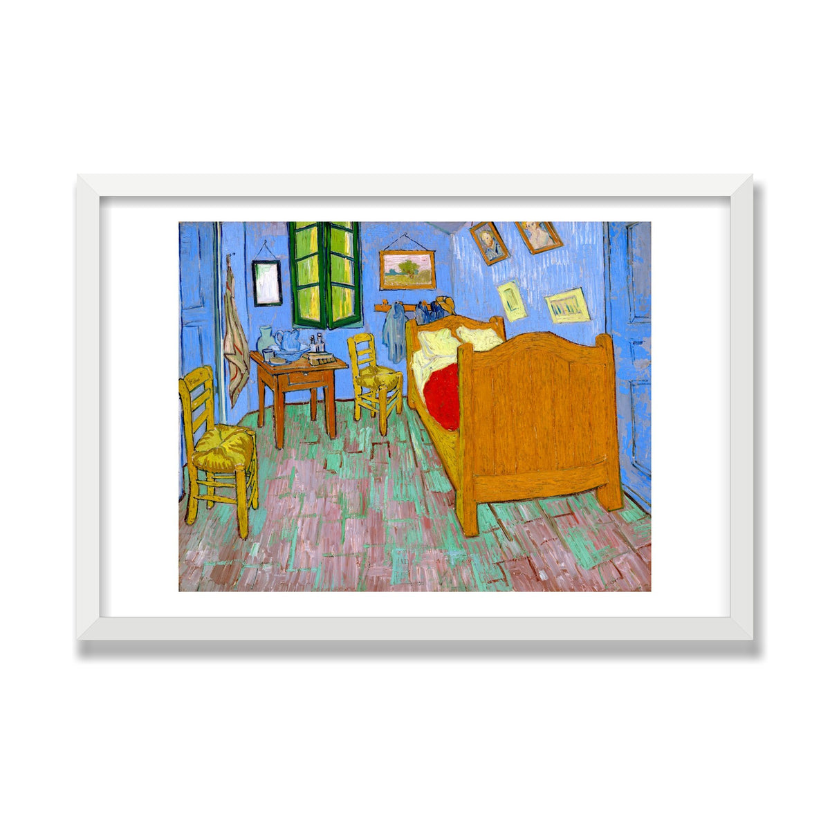 The Bedroom, 16 × 24 in, White Satin frame