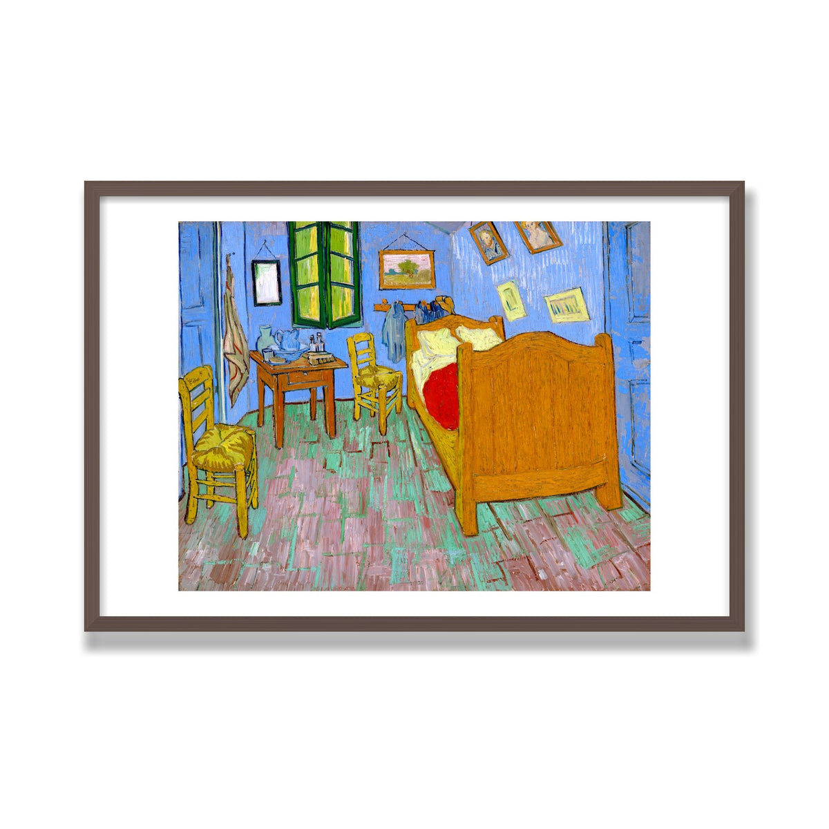 The Bedroom, 24 × 36 in, Walnut frame
