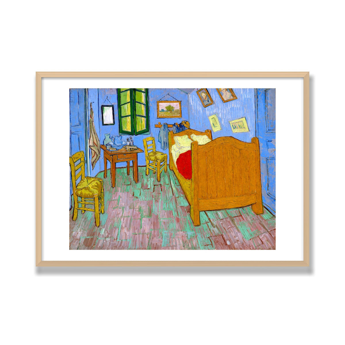 The Bedroom, 28 × 40 in, Natural Oak frame