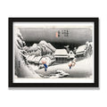 Evening Snow at Kambara, 12 × 16 in, Black Oak frame
