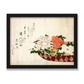 Basket of Peonies, 12 × 16 in, Black Oak frame
