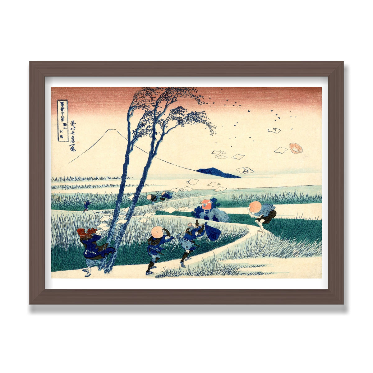 Ejiri in Suruga Province, 12 × 16 in, Walnut frame